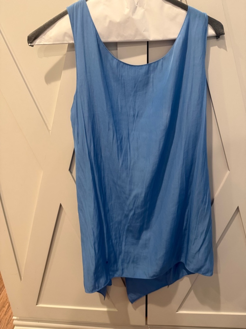 Ramy Brook Sky Blue Sleeveless Silk Tank